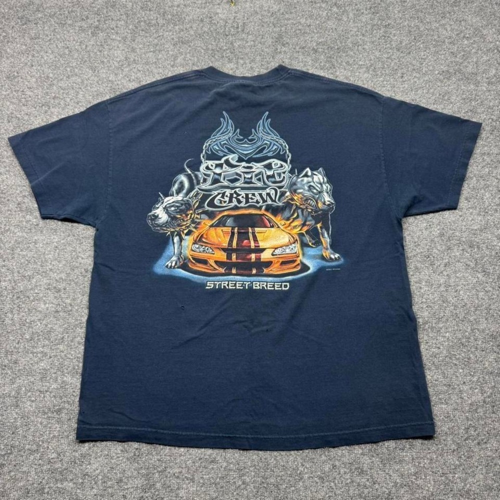 Y2k Street Breed Car Graphic‎ Tee Distressed Size XL